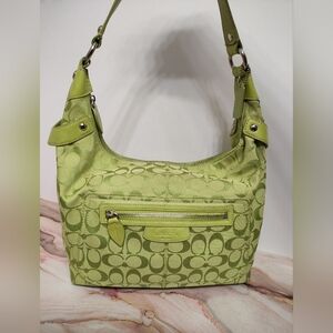 Coach F14691 Penelope Signature C Hobo Bag Lime Green